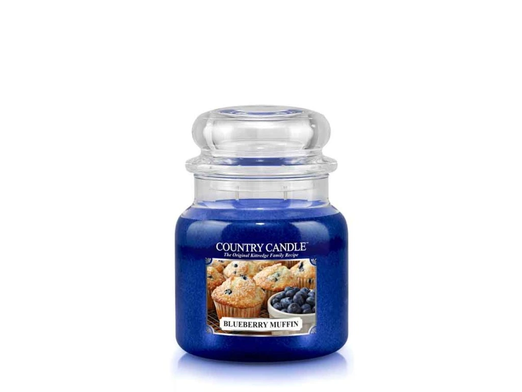 Country Candle - vonná svíčka střední Blueberry Muffin, 453 g