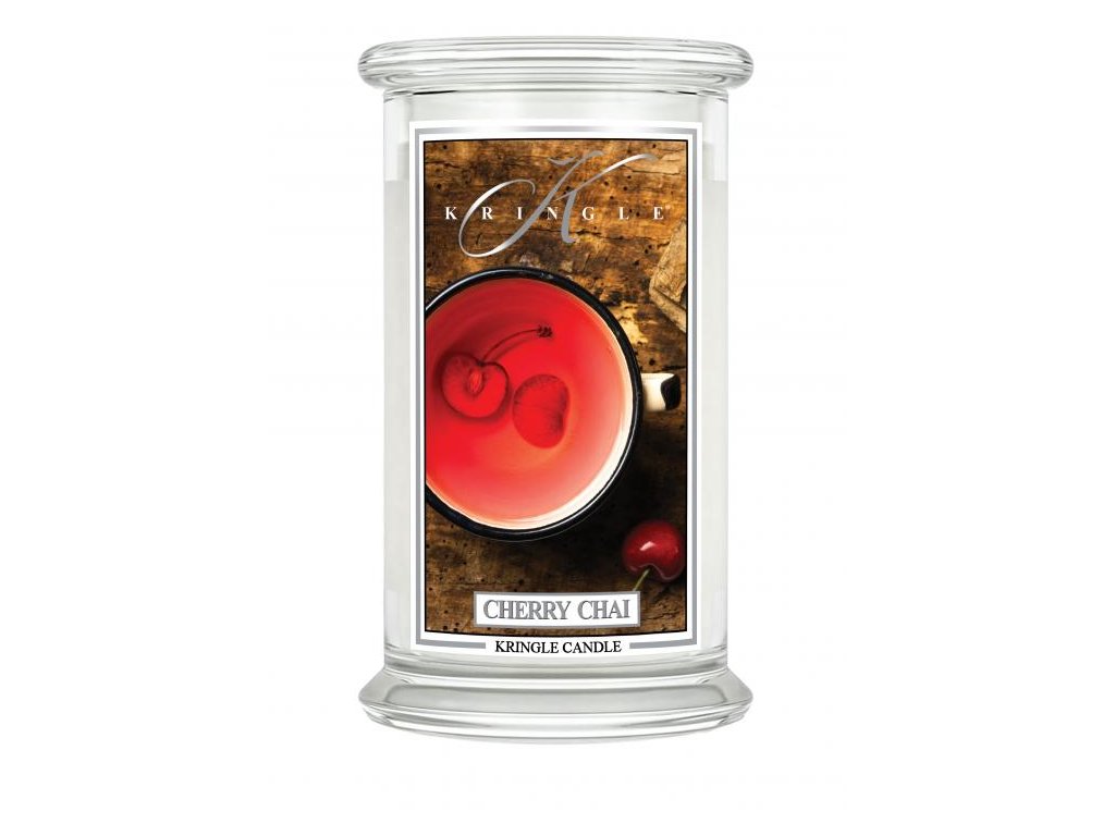 Kringle Candle - vonná svíčka Cherry Chai, 624 g