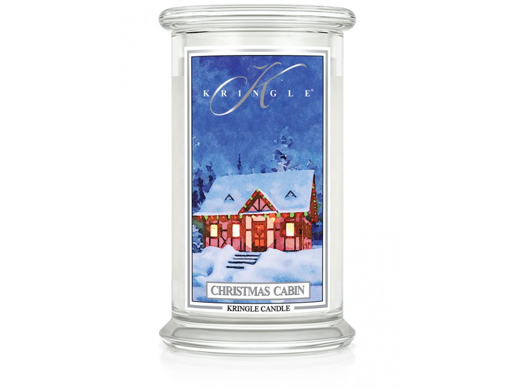 Kringle Candle - vonná svíčka Christmas Cabin, 624 g