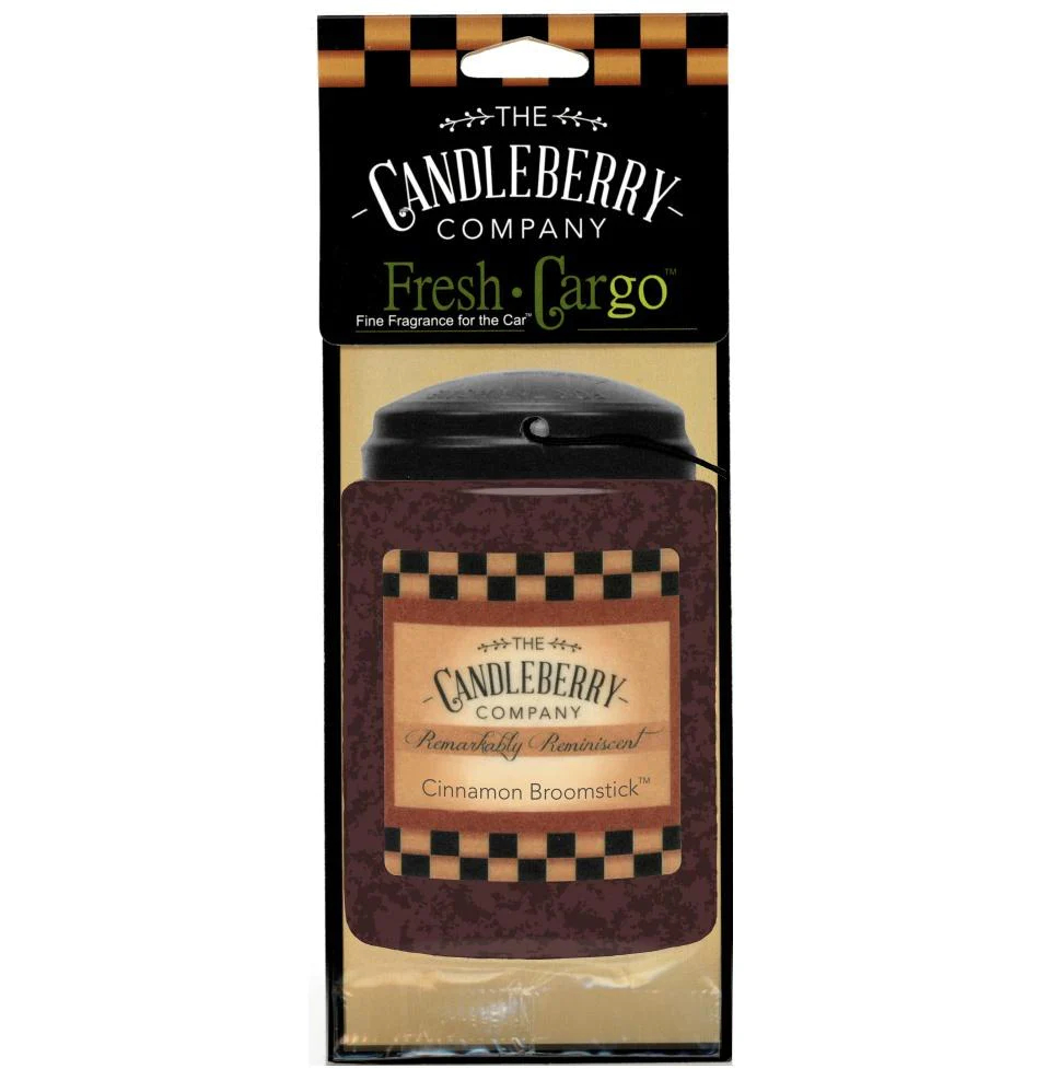 Candleberry - vonná visačka do auta, Cinnamon Broomstick