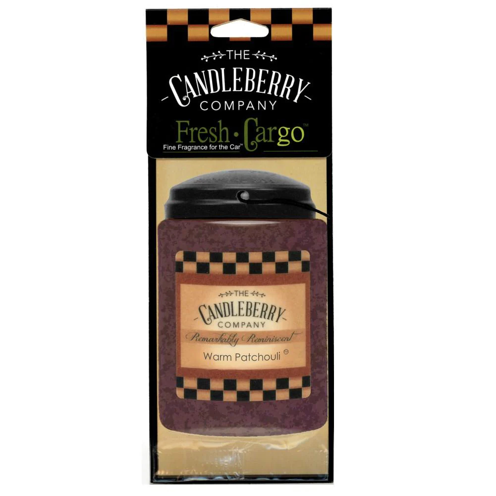 Candleberry - vonná visačka do auta, Warm Patchouli