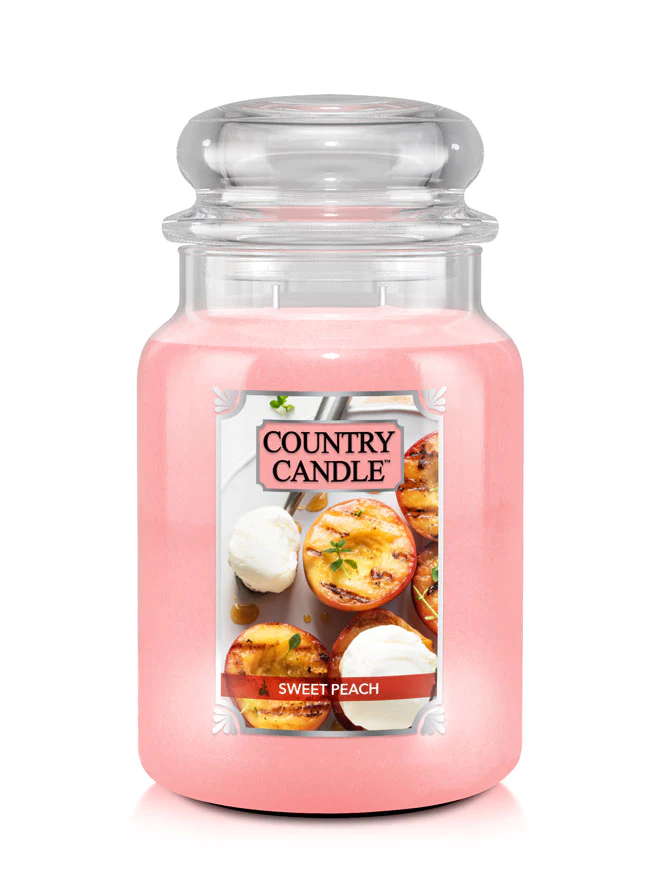 Country Candle - vonná svíčka Sweet Peach, 680 g