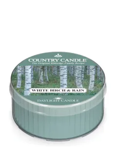 Country Candle – Daylight vonná svíčka White Birch & Rain, 42 g